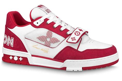 louis vuitton trainer red monogram denim|louis vuitton trainers.